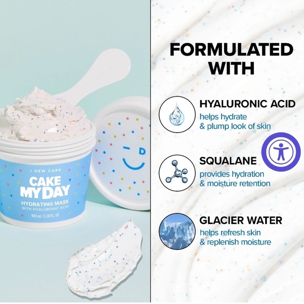 I Dew Care Cake My Day Hydrating Mask - Blue